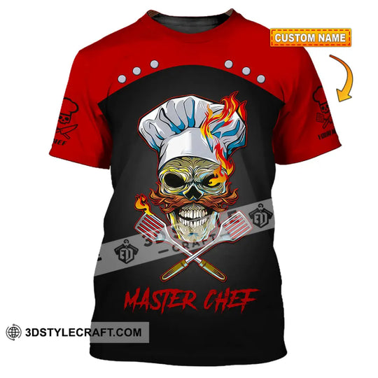 Unisex Shirt, Custom Name Chef Shirt, Chef Apparel, Chef Polo Long Sleeve, Cooking Love T-Shirt style option 1