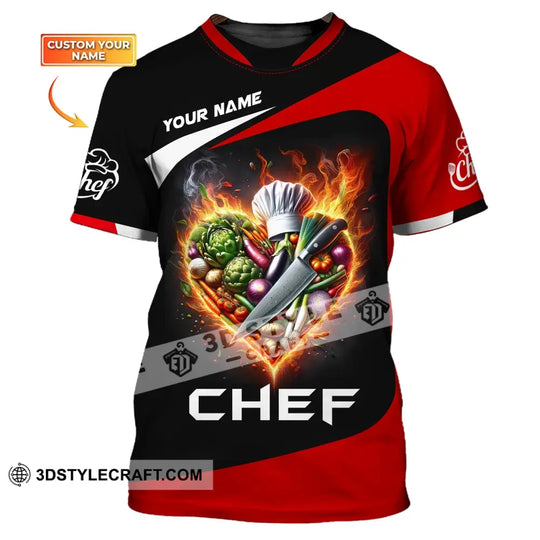 Unisex Shirt, Custom Name Chef Shirt, Shirt for Chefs, Chef Apparel, Gift for Cooking Lovers style option 1
