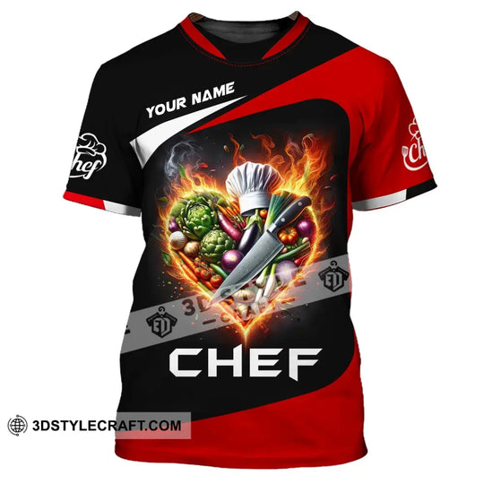 Unisex Shirt, Custom Name Chef Shirt, Shirt for Chefs, Chef Apparel, Gift for Cooking Lovers style option 2