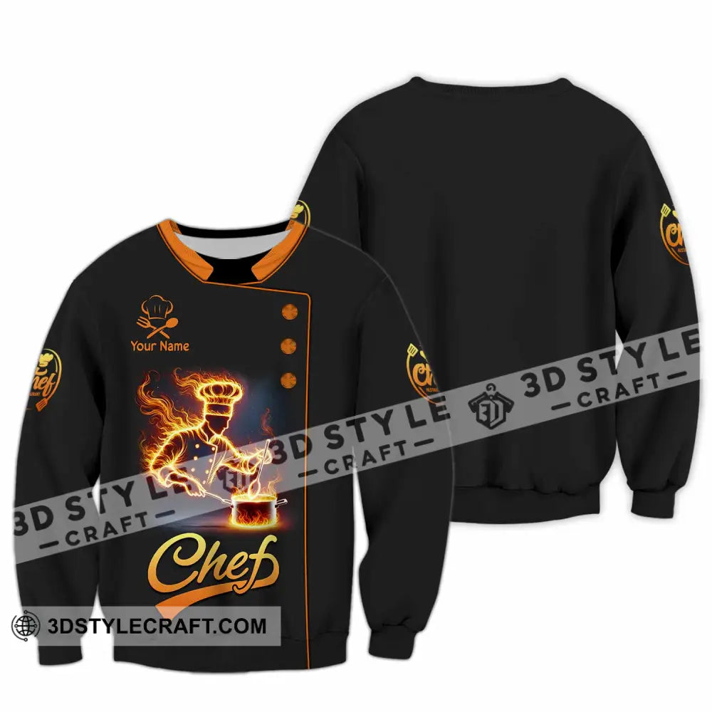 Unisex Shirt Custom Name Chef Gift For Chefs Long Sleeve / S T-Shirt