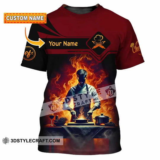 Unisex Shirt, Custom Name Chef Shirt, Gift for Chefs style option 1