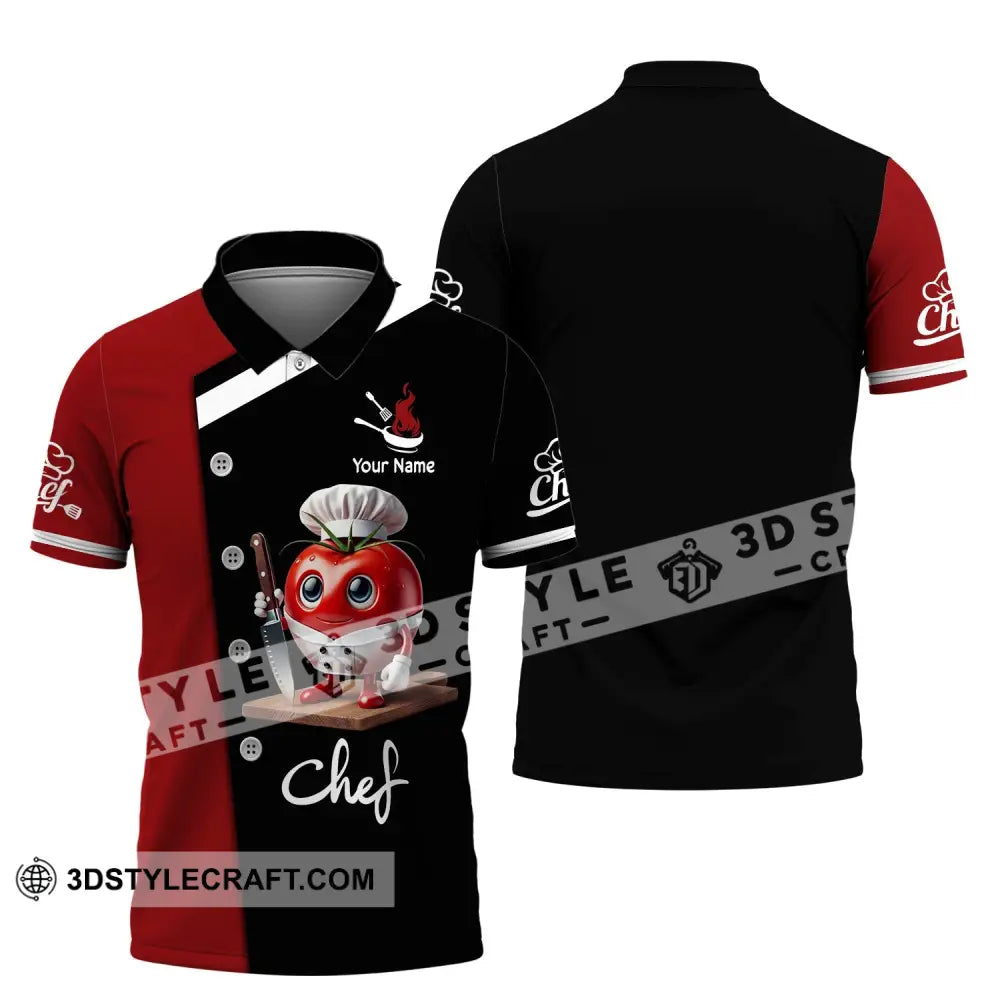 Unisex Shirt Custom Name Chef Gift Polo / S T-Shirt