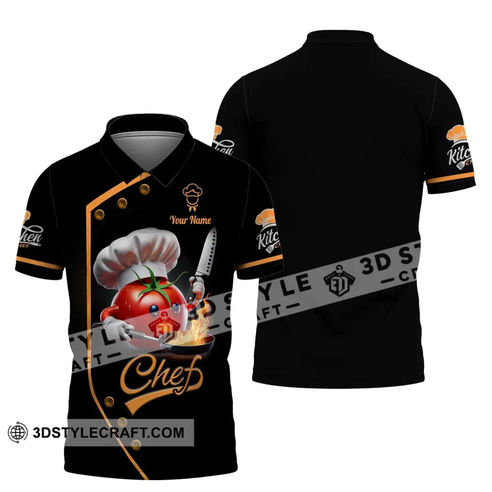 Unisex Shirt Custom Name Chef Gift Polo / S T-Shirt
