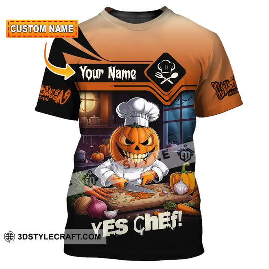 Unisex Shirt, Custom Name Chef Shirt, Chef Halloween, Chef Polo Long Sleeve, Cooking Love T-Shirt style option 1