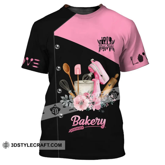 Unisex Shirt - Custom Name Shirt - Chef Making Bakery style option 2