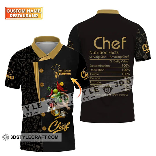 Unisex Shirt - Custom Name Shirt - Chef Nutrition Facts, These Facts Are Correct style option 1
