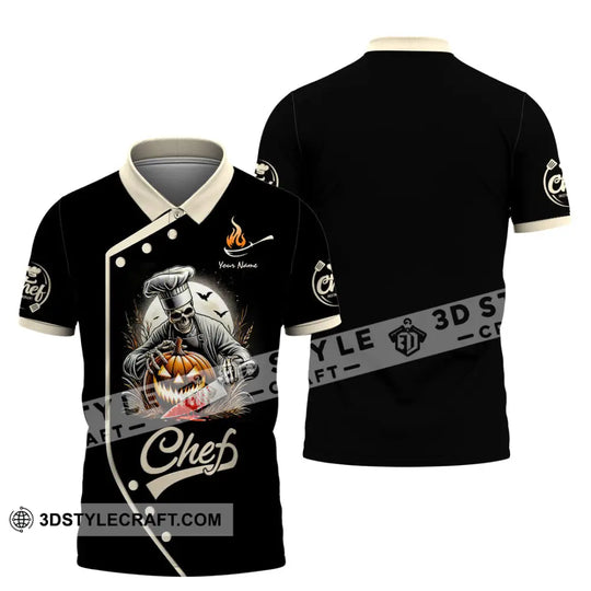 Unisex Shirt, Custom Name Chef Shirt, Chef Polo Long Sleeve, Chef Apparel, Cooking Love T-Shirt style option 4