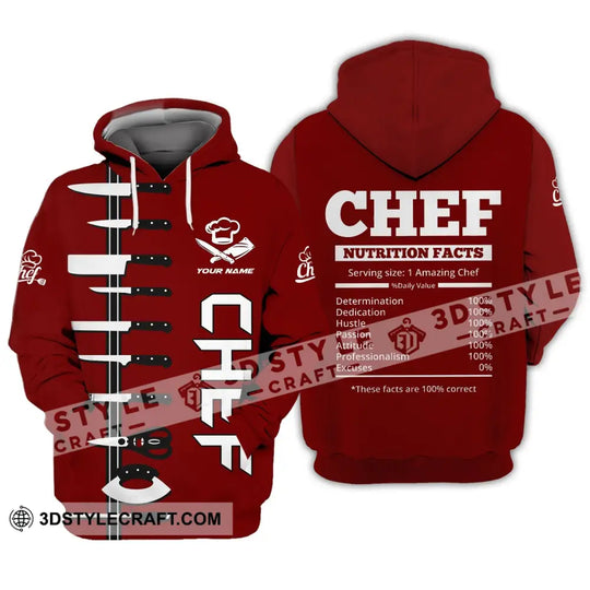 Unisex Shirt - Custom Name Chef Red Shirt style option 3