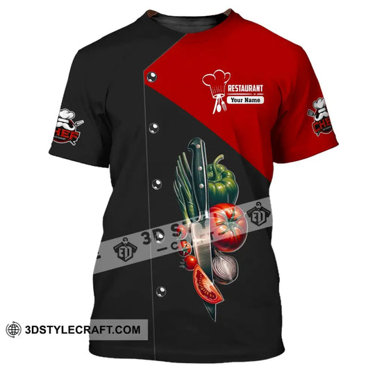 Unisex Shirt, Custom Name Chef Shirt, Chef Restaurant, Gift for Cooking Lovers style option 2