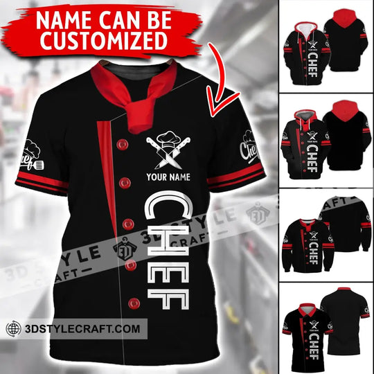 Unisex Shirt, Custom Name Chef T-shirt, Cooking Lover Shirt, Gift for Chefs style option 2