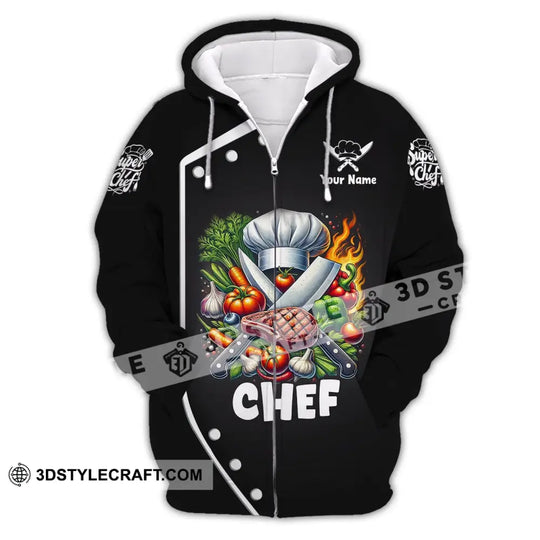 Unisex Shirt, Custom Name Chef Shirt, Chef T-Shirt Hoodie Long Sleeve Shirt style option 3