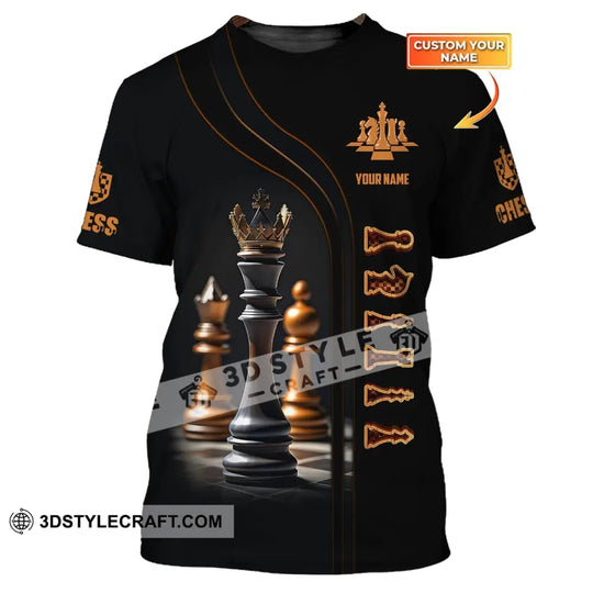 Unisex Shirt, Custom Name Chess T-Shirt, Chess Game Shirt, Gift for Chess Lover style option 1