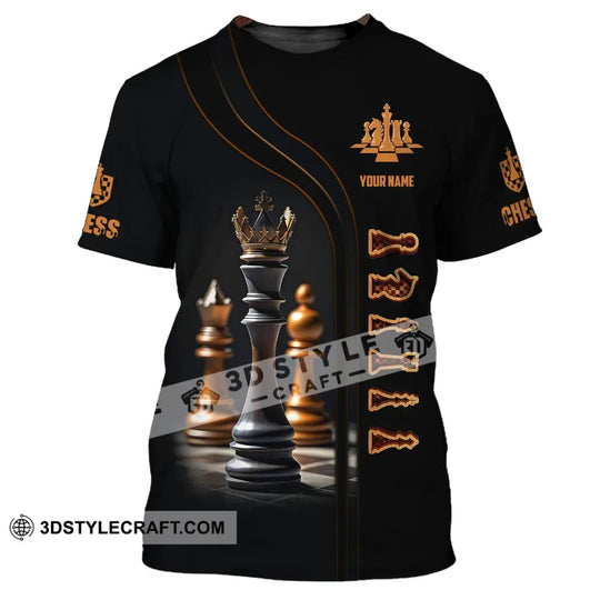 Unisex Shirt, Custom Name Chess T-Shirt, Chess Game Shirt, Gift for Chess Lover style option 2