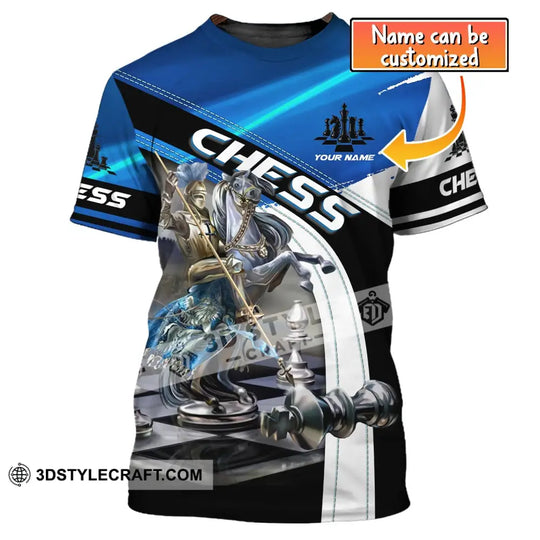 Unisex Shirt, Custom Name Chess T-Shirt, Chess Player Shirt, Chess Player Clothing style option 1