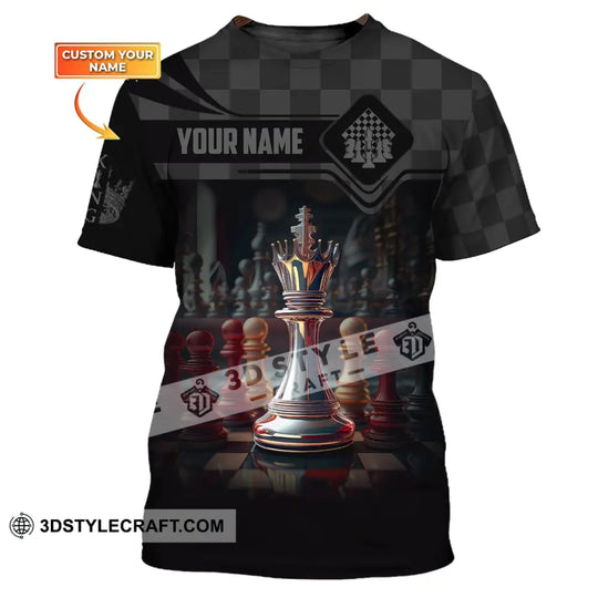 Unisex Shirt, Custom Name Chess T-Shirt, Chess Player Club, Chess King Shirt style option 1