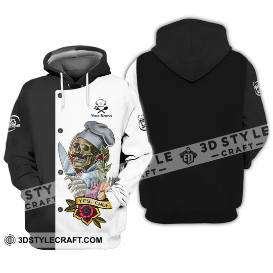 Unisex Shirt - Custom Name Cooking Lover Shirt, Yes Skull Chef style option 4