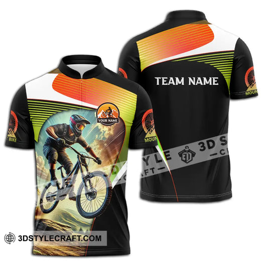 Unisex Shirt - Custom Name Cool Mountain Bike Shirt style option 2