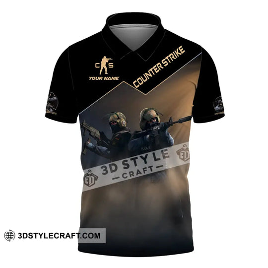 Unisex Shirt, Custom Name Counter Strike Game Shirt, Game Hoodie Shirt Polo Long Sleeve Shirt style option 4