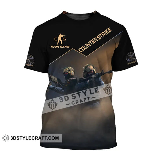 Unisex Shirt, Custom Name Counter Strike Game Shirt, Game Hoodie Shirt Polo Long Sleeve Shirt style option 2