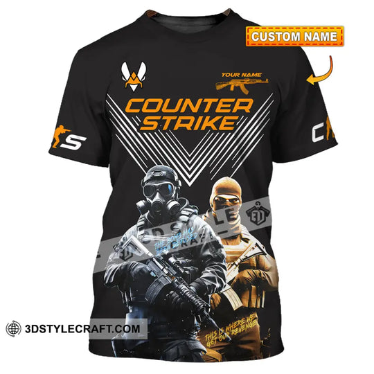 Unisex Shirt, Custom Name Counter Strike Game Shirt, Counter Strike Game T-Shirt, Gamer Gift style option 1