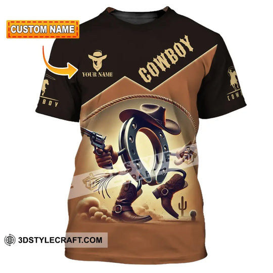 Unisex Shirt, Custom Name Cowboy Shirt, Cowboy Lover T-Shirt style option 1