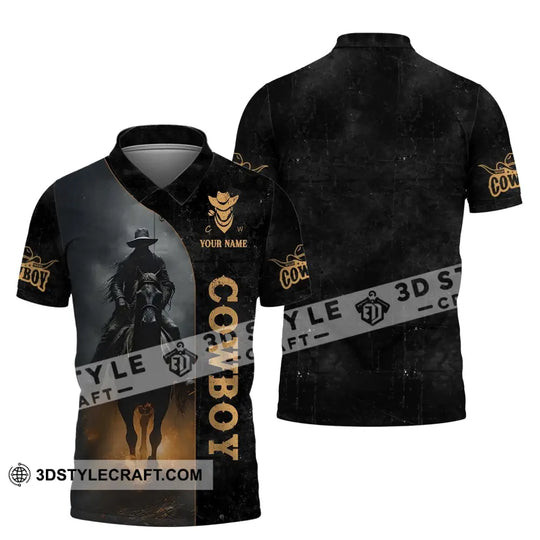 Unisex Shirt, Custom Name Cowboy Shirt, Western T-Shirt, Cowboy Hoodie Polo Long Sleeve Shirt style option 4