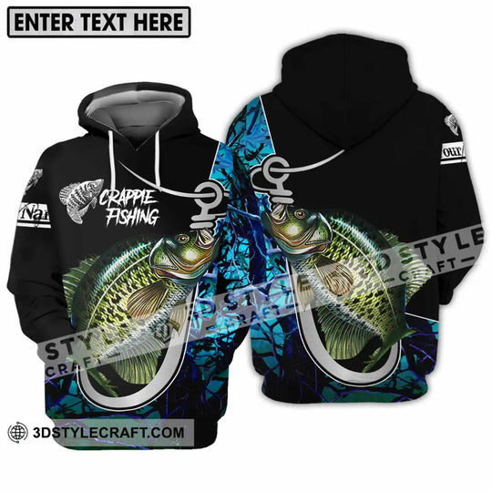 Unisex Shirt - Custom Name Crappie Fishing Shirt style option 3