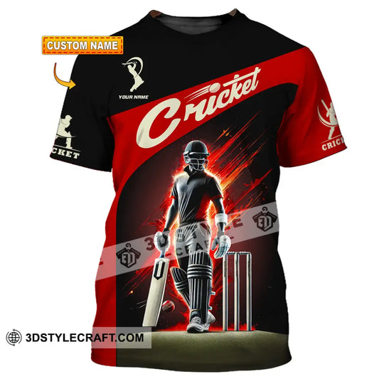 Unisex Shirt, Custom Name Cricket Ball Shirt, Cricket Ball Lover Gift style option 1