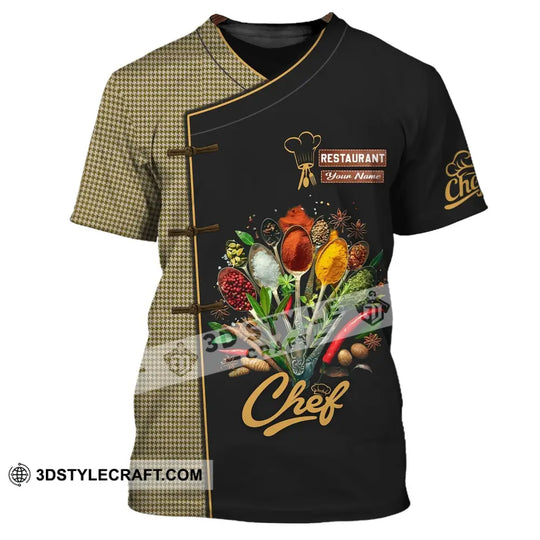 Unisex Shirt - Custom Name Dark Shirt For Chef - Cooking Spices style option 2