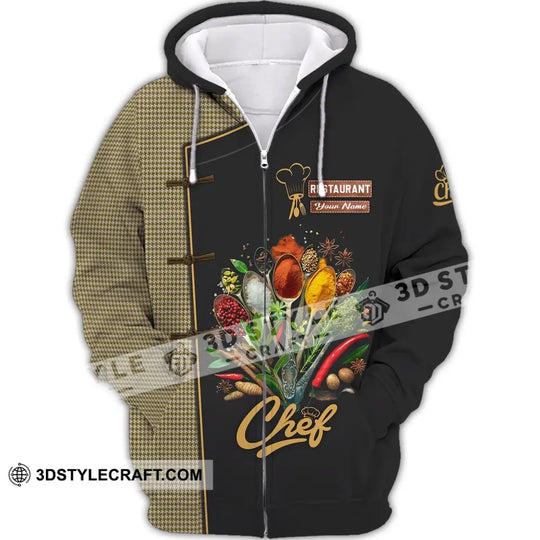Unisex Shirt - Custom Name Dark Shirt For Chef - Cooking Spices style option 3