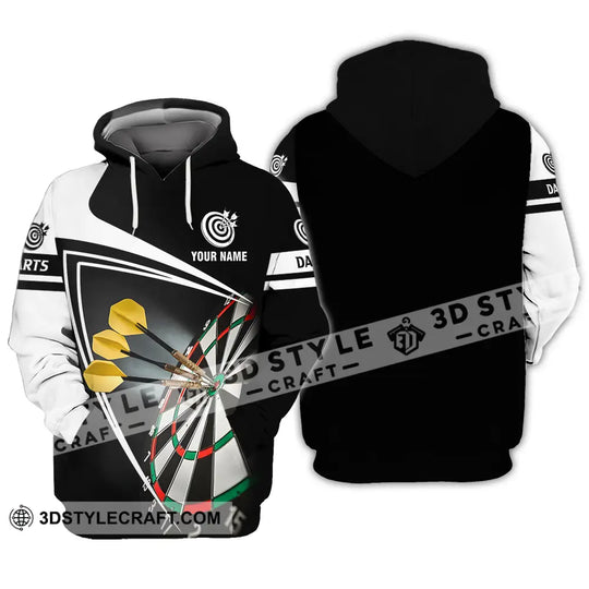 Unisex Shirt - Custom Name Darts Black And White Shirt style option 3
