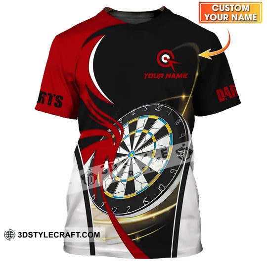 Unisex Shirt - Custom Name Darts Red Black White Shirt style option 1