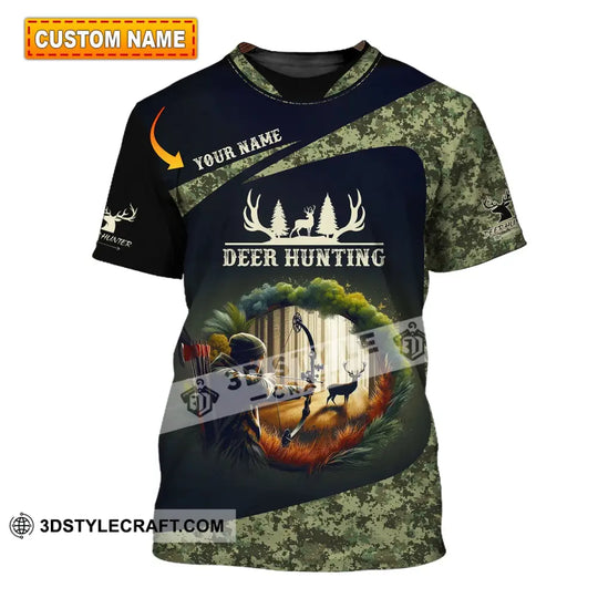 Unisex Shirt, Custom Name Deer Hunter Shirt, Deer Hunting Polo Long Sleeve, Animal Hunter T-Shirt style option 1