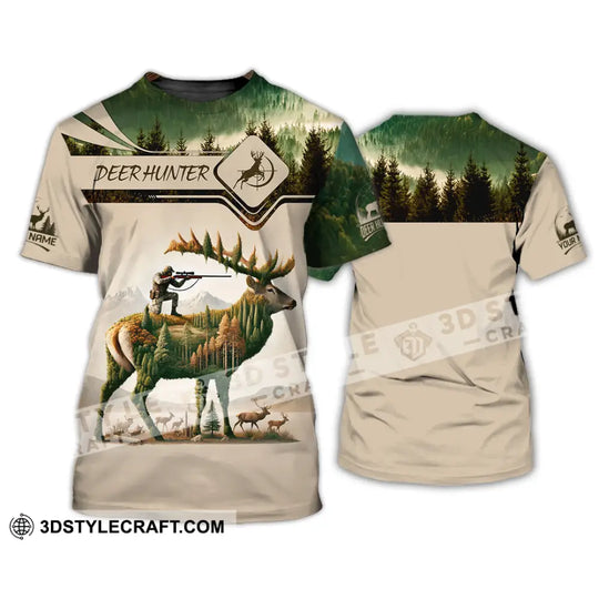 Unisex Shirt, Custom Name Deer Hunter Shirt, Deer Hunting Polo Long Sleeve, Animal Hunter T-Shirt style option 2