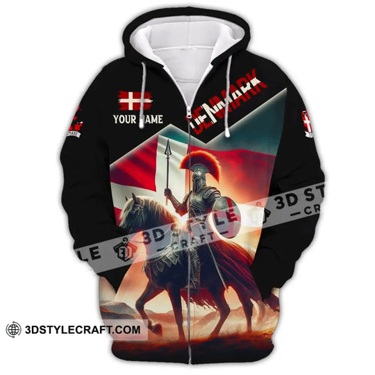Unisex Shirt, Custom Name Denmark Shirt, Denmark Polo Long Sleeve Shirt, T-Shirt for Danish style option 2