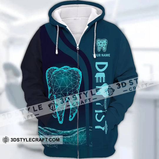 Unisex Shirt - Custom Name Dentist T-Shirt - Personalized Dentist Zipper Hoodie - Gift For Dentists style option 3
