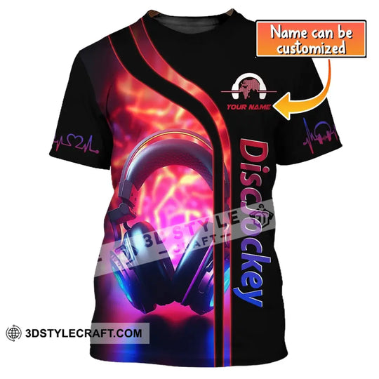 Unisex Shirt, Custom Name Disc Jockey Shirt, DJ Hoodie Shirt Polo Long Sleeve, Gift for DJ style option 1