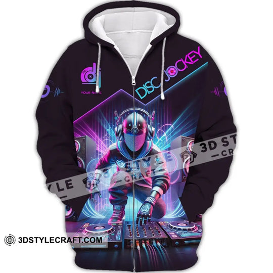 Unisex Shirt, Custom Name Disc Jockey Shirt, DJ Hoodie Shirt Polo Long Sleeve, Music Lover T-Shirt style option 3