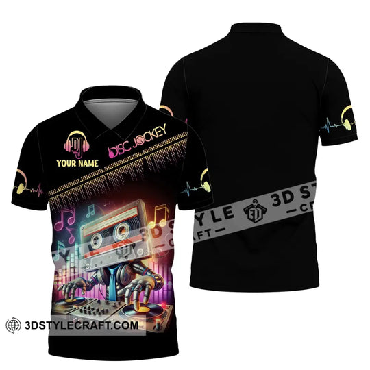 Unisex Shirt, Custom Name Disc Jockey Shirt, DJ Hoodie Shirt Polo Long Sleeve Shirt style option 3