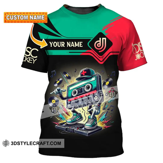 Unisex Shirt, Custom Name Disc Jockey Shirt, DJ Hoodie Shirt Polo Long Sleeve Shirt style option 1