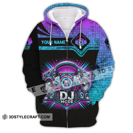 Unisex Shirt, Custom Name Disc Jockey Shirt, DJ Hoodie Shirt Polo Long Sleeve Shirt style option 3