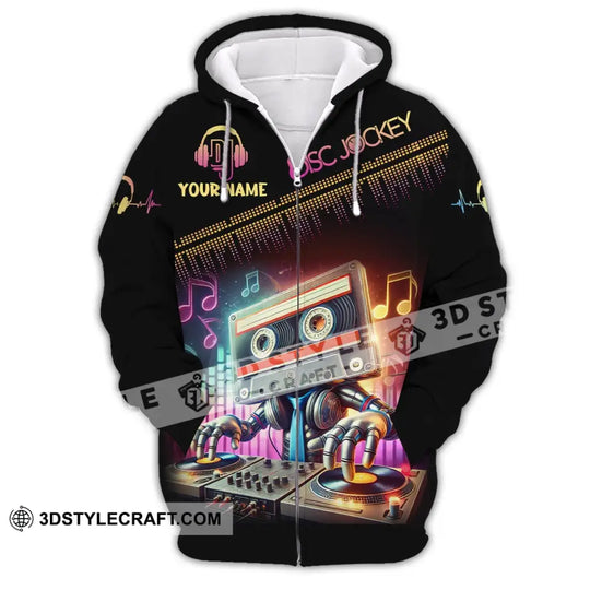 Unisex Shirt, Custom Name Disc Jockey Shirt, DJ Hoodie Shirt Polo Long Sleeve Shirt style option 2