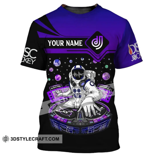 Unisex Shirt, Custom Name Disc Jockey Shirt, DJ Space, DJ Hoodie Shirt Polo Long Sleeve style option 2
