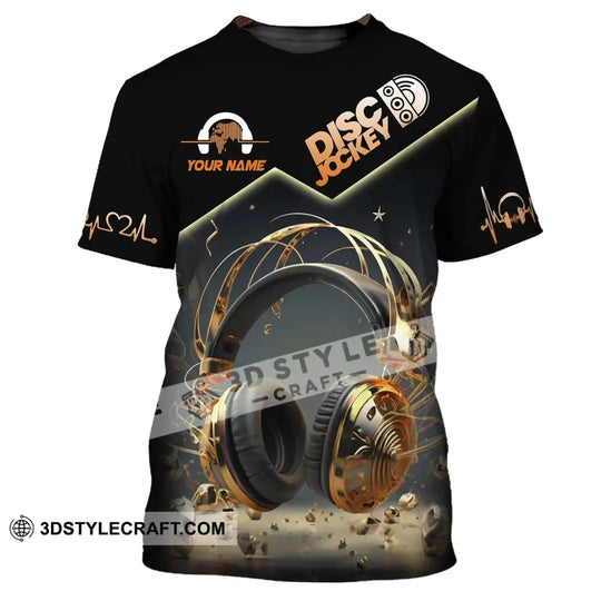 Unisex Shirt, Custom Name Disc Jockey Shirt, Gift for DJ, DJ Hoodie Shirt Polo Long Sleeve style option 2