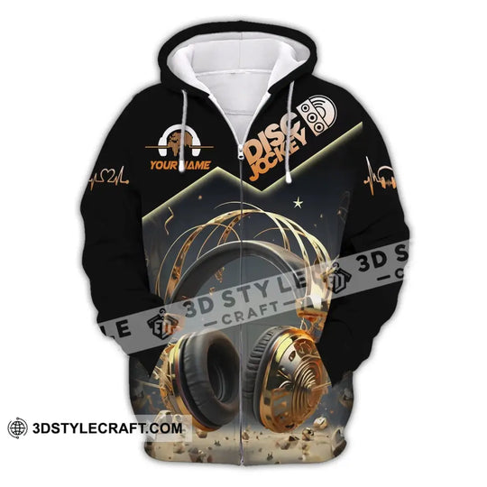 Unisex Shirt, Custom Name Disc Jockey Shirt, Gift for DJ, DJ Hoodie Shirt Polo Long Sleeve style option 3