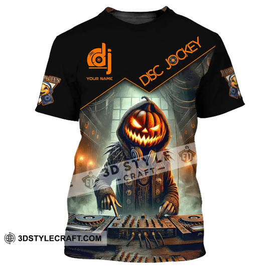 Unisex Shirt, Custom Name Disc Jockey Halloween Shirt, Halloween Polo Long Sleeve Shirt, Halloween Gift style option 2
