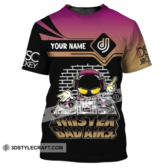 Unisex Shirt, Custom Name Disc Jockey Shirt, Mister Bad Airs, DJ Hoodie Shirt Polo Long Sleeve style option 2