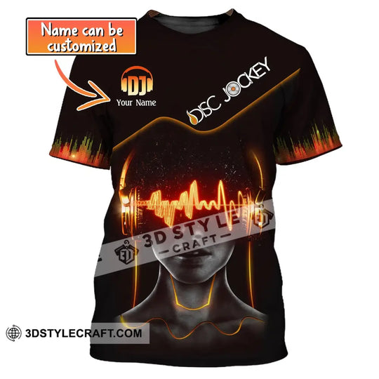 Unisex Shirt, Custom Name Disc Jockey T-Shirt, DJ Shirt, Gift For DJ style option 1