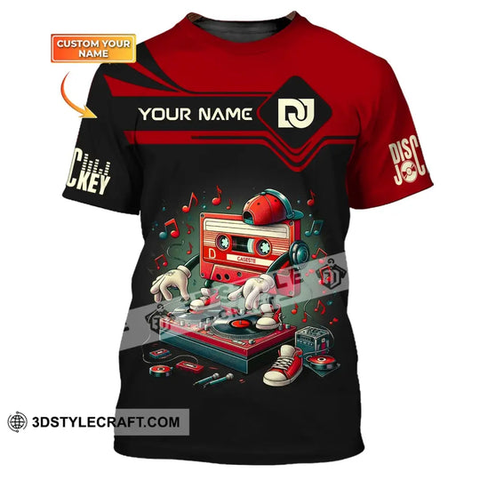 Unisex Shirt, Custom Name Disc Jockey T-Shirt, DJ Shirt, Music Lover Gift style option 1