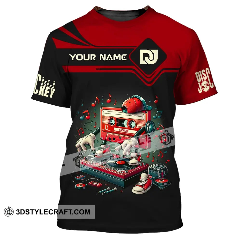 Unisex Shirt Custom Name Disc Jockey T-Shirt Dj Music Lover Gift / S